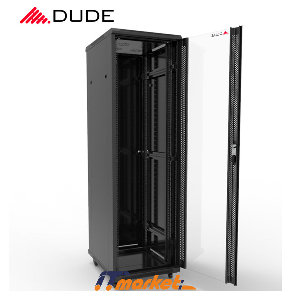 DUDE 22U 600X800 STANDING RACKMOUNT CABINET BLACK (NB-6822)-1